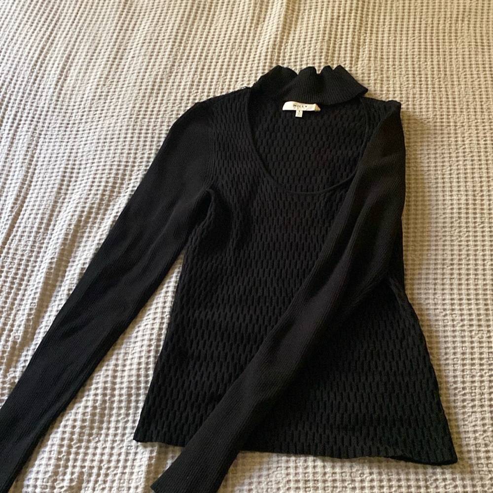 Milly Black Choker Long Sleeve